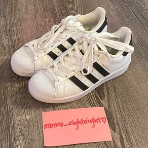 EUC Adidas Superstar Originals, Men US 5, Women US 7, Black/white